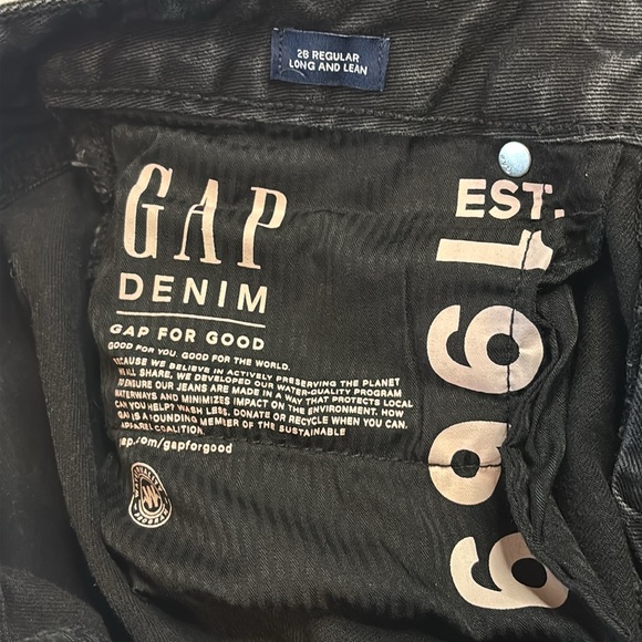 ✨Black Gap Denim Flare Bell Bottom Leg Size 26 Regular Long And Lean - Picture 5 of 5